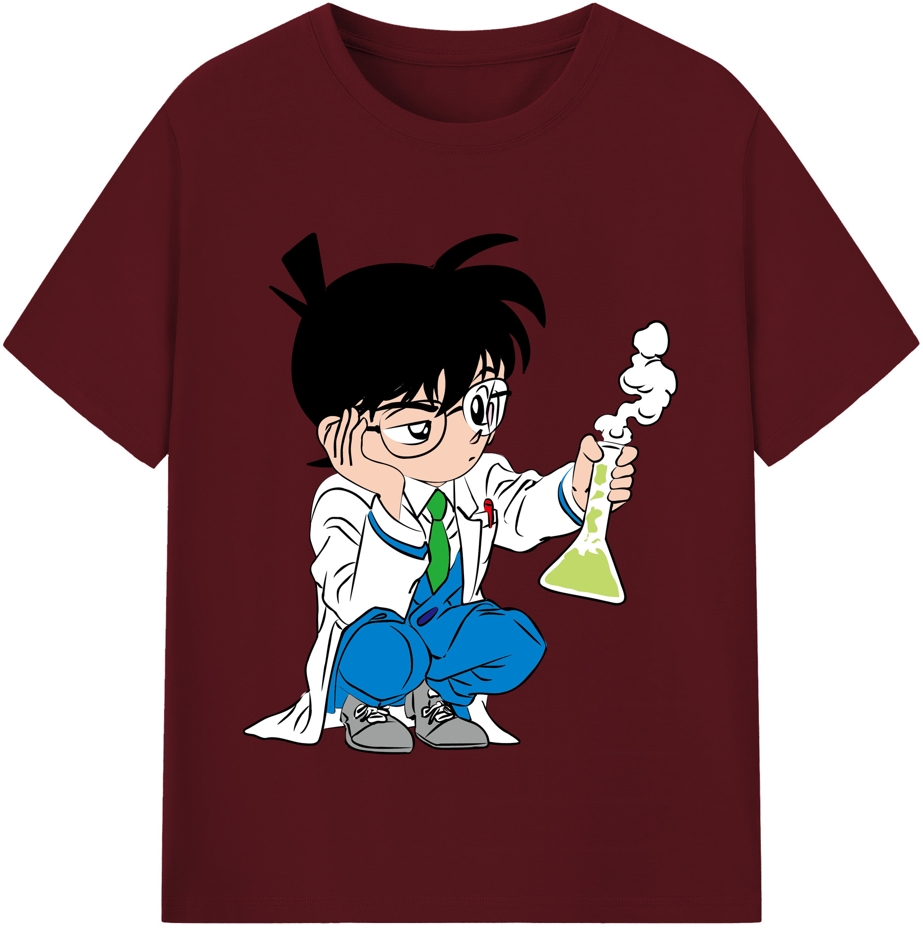 （画像用） 名探偵コナン 江戸川 コナン Detective Conan Conan Edogawa 綿100％半袖Tシャツ（フロントプリント）